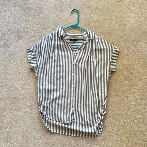Madewell Courier Shirt in Grey Stripe